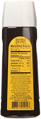 Bull-Dog - Vegetable & Fruit Sauce (Chuno) Sauce 10.1 Fl. Oz.
