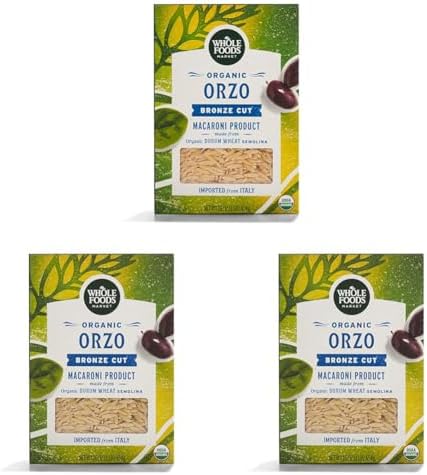 Whole Foods Market, Organic Orzo, 16 Ounce (Pack of 3)