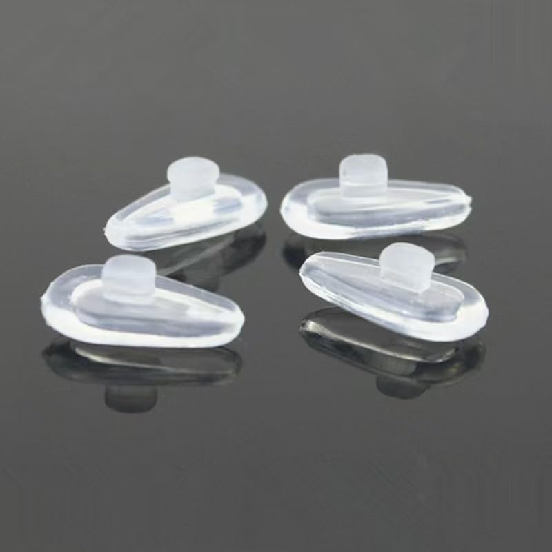 Eyeglass Push in Nose Pads,10 Pairs Glasses Replacement Air Cushion Nose Pieces,Anti Slip Soft Silicone Air Chamber Nosepads for Eyeglasses, Sunglass