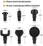 6Pcs Massage Heads with Storage Bag, Replaceable Massager Gun Attachment, Massage Gun Deep Tissue Plug&Play Applicators
