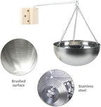Sauna Aromatherapy Bowl, Stainless Steel Sauna Aroma Bowl Essential Oil Cup Wall Mount with Adjustable Swing Arm Sauna Accessories for Personal or Home Spas Sauna (Round 20cm)