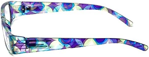 Calabria 759 Colorful Rectangular Women’s Reading Glasses Readers Stylish Eyeglasses Matching Soft Case Included