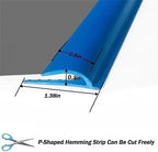Flooring Transition Strips, Flexible Floor Transition Strip from Carpet to Tile, Self Adhesive, 1.3" Wide Cuttable Carpet Edge Trim Strip, Suitable for Home, Crowded Places(32.8ft,Blue)