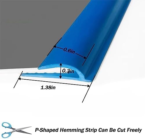 Flooring Transition Strips, Flexible Floor Transition Strip from Carpet to Tile, Self Adhesive, 1.3" Wide Cuttable Carpet Edge Trim Strip, Suitable for Home, Crowded Places(32.8ft,Blue)