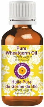 Deve Herbes Pure Wheatgerm Oil (Triticum vulgare) Cold Pressed 100ml (3.38 oz)