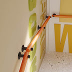 JLXJ 1ft-5ft Long Handrails, Wooden Handicap Grab Bars for Indoor Staircases Loft Wall Mount, Elderly Children Banister Railing for Garden Porch (Size : 150cm(5ft))