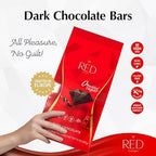 Red Delight Snack Size Dark Chocolate Bars - Pack of 2, 30oz (With 60 Diamond-Shaped Dark Chocolates) - Low Carb, Kosher, No Added Sugar, Gluten-Free - Smooth European-Style Healthy Birthday Treat