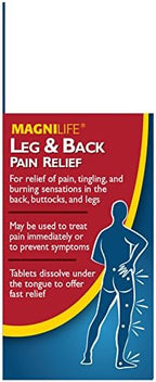MagniLife Leg & Back Pain Relief Tablets,125 Ct, Fast-Acting Pain Relief Naturally Soothes Burning, Tingling & Stabbing Aches, Symptomatic or Preventative, Non-Habit Forming Quick-Dissolve Tablets