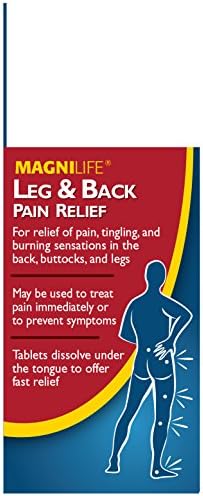 MagniLife Leg & Back Pain Relief Tablets,125 Ct, Fast-Acting Pain Relief Naturally Soothes Burning, Tingling & Stabbing Aches, Symptomatic or Preventative, Non-Habit Forming Quick-Dissolve Tablets
