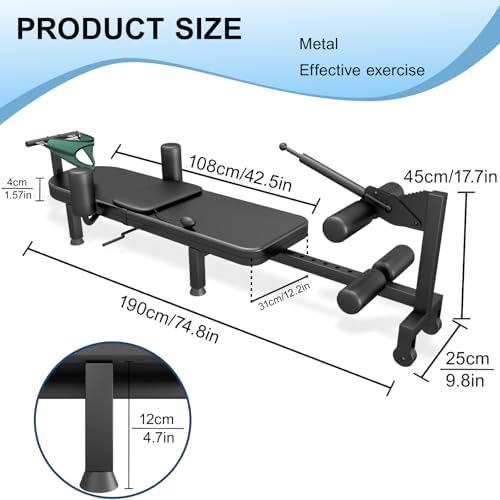Fitness Full Body Traction Bed, Massage Cervical & Lumbar Traction Table, Portable Spine Stretcher Bed for Home