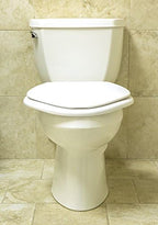 Big John Products 6W Big John 6-W Oversized Seat with Cover – for Round Or Elongated Toilet Bowls – Weight Capacity 800 Pounds – White, Large
