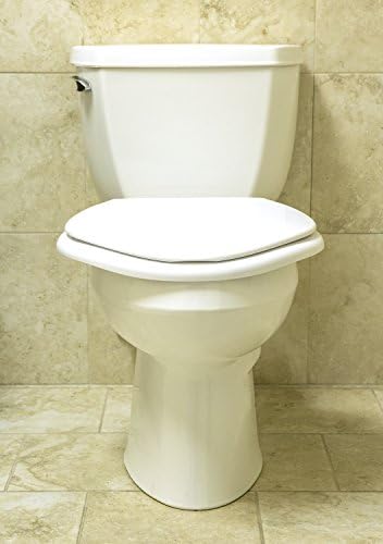 Big John Products 6W Big John 6-W Oversized Seat with Cover – for Round Or Elongated Toilet Bowls – Weight Capacity 800 Pounds – White, Large