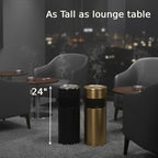 Japard Outdoor Ashtray Trash Can, Stainless Steel Garbage Can, Round Commercial Waste Bin Container Receptacle for Office, Hotel Silver