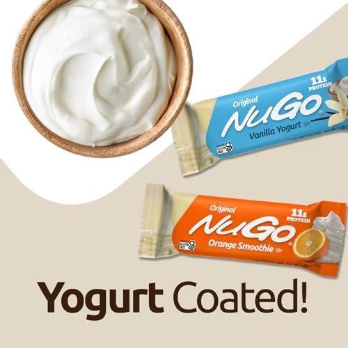 NuGo Protein Bar, Vanilla Yogurt, 11g Protein, Gluten Free, 15 Count