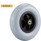 Pair of 8" x 2" (200x50) Caster Wheels for Electric/Power Wheelchair - 8 inch Solid Tire Replacement Wheels (8"x 2" (200x50) - Gray)