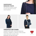 Inspired Comforts Unisex Post-Surgery/Dialysis Shirt | Full Tearaway Design with Easy-Open Shoulder, Arm & Side Snaps