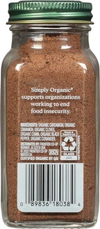 Simply Organic Garam Masala, 3-Ounce Jar, Northern Indian Spice Blend, Richly Spicy But Not Hot, Kosher, Non ETO