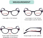 Eyekepper 4-Pack Retro Key Hole Oval Round Spring-Hinges Reading Glasses