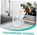 FOMIYES 3pcs Toothbrush Covers Caps: Brush Head Protector Case Plastic Travel Tooth Brushing Clip For Manual Electric Toothbrush Replacement