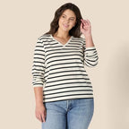 Amazon Essentials Women's 100% Cotton Regular-Fit Long-Sleeve V-Neck T-Shirt