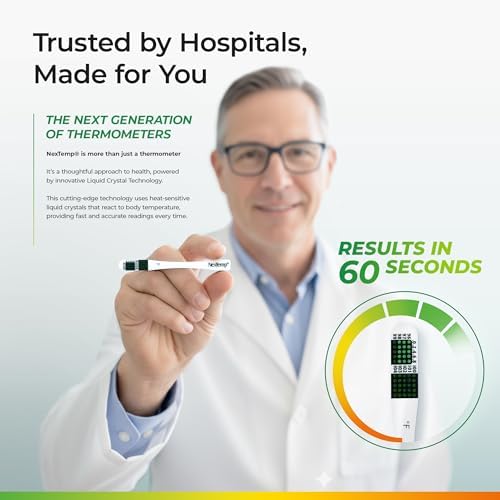 NEXTEMP Single-Use Thermometers - Individually Wrapped Disposable First Aid Supplies, High-Accuracy for Work, School, Home, Travel, and Healthcare Use, Fahrenheit, 100-Pack