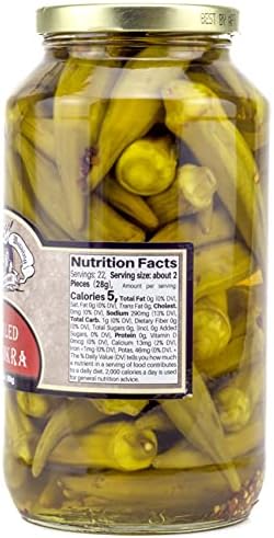 Amish Wedding Hot Pickled Okra 32oz (Pack of 2)