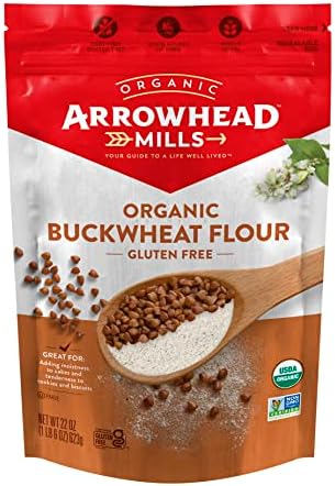 Arrowhead Mills Organic Buckwheat Flour, Gluten Free, 22 Ounce Bag