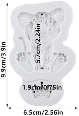 Lion Fondant Molds Lion Cub Silicone Mold for Cake Decoration Cupcake Toppers Chocolate Candy Polymer Clay Gum Paste