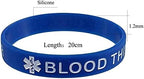 Lyndong 5 Pack Blood THINNER Silicone Medical Alert Emergency Bracelet Wristbands