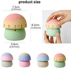 Mechanical Kitchen Timer, Cute Mushroom Timer for Kids, Wind Up 60 Minute Manual Countdown Timer for Classroom, Home, Study and Cooking (Beige Base)
