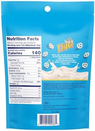 Flipz White Fudge Covered Pretzels - Pack of 3-5 oz Bags - Perfect for Snacking on the go and Stocking the Pantry - Classic Taste Everyone is Sure to Love