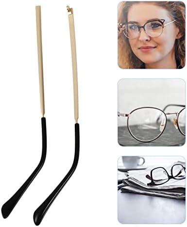 Glasses Temple Replacement Arms Pair 5.51 Inch Metal Eyewear Frame Temples Compatible with Sunglasses Reading Glasses Durable Eyeglass Replacement Arms