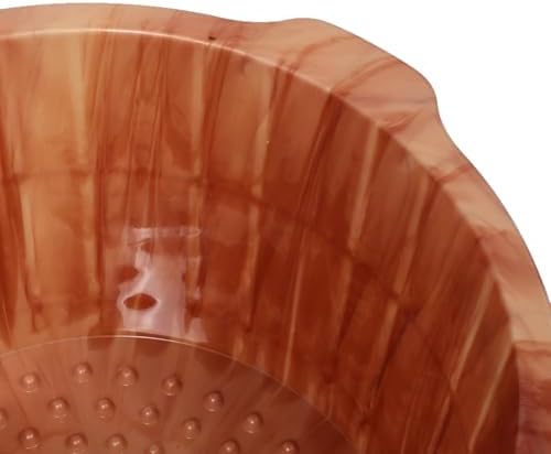 KICHOUSE Foot Basin Wooden Bucket With Built In Massager Acupressure Pedicure Barrel Massage Tool For Home Office Baths Spa Bathroom Home Office Use