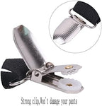 Black Suspenders for Men and Women Adjustable Suspender Elastic 1 inch Wide with Heavy Duty Clips