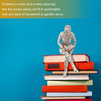 Innovative Lady Reading Pulp Molding Bookshelf Ornaments for Birthdays, Gum Reading Woman Figurine, Graduations, Best Friends Or Relatives (E), Gum Reading Woman Figurine, Innovative Lady Rea