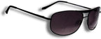 proSPORT Aviator Bifocal Sunglasses +2.50 Black Gunmetal Frame Smoke Lens Bifocal for Men and Women