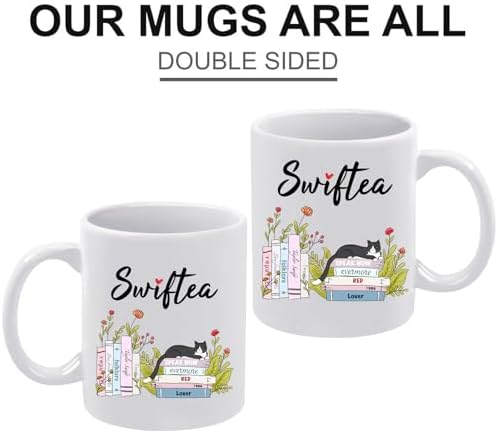 Funny Coffee Swiftea Album Coffee Mug Gift for Singer Fans Womens Girls 11oz White Double Sided Mug