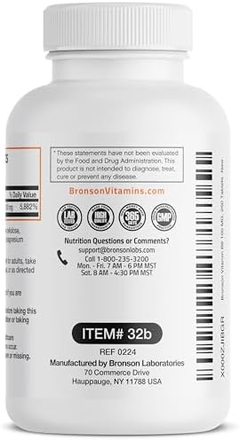 Bronson Vitamin B6 100mg Premium Vitamin B6 Supplement, 250 Tablets