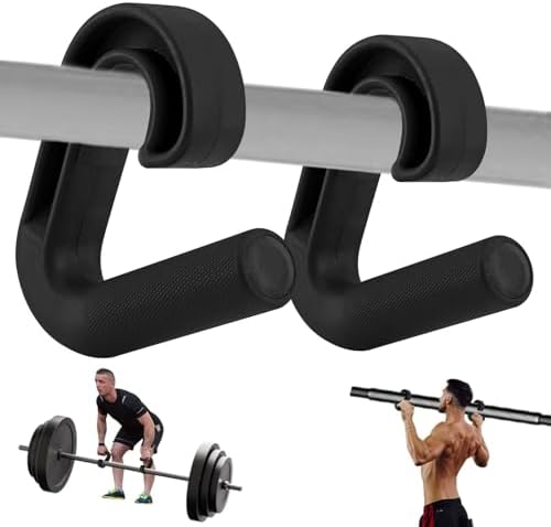 Neutral Grip Handle Attachment for Pull-up Bars, 1 Pair Portable Hooks for Barbell Row Deadlift Resistant Bands for Home Gym Fitness Enthusiasts, Fitness Equipment