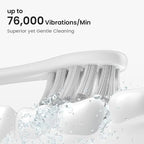 Oclean Electric Toothbrush for Adults, 150 Days Battery Life Electric Toothbrush, USB Rechargeable Sonic Travel Toothbrush with 6 Brush Heads & Travel Case, 5 Modes and Smart Timer