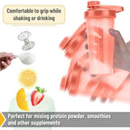 Mr. Pen- Shaker Bottles for Protein Mixes with Twist Cap, 28 oz, Coral Pink Protein Shaker Bottle with Wire Whisk Ball, Shaker Cup, Mixer Bottle