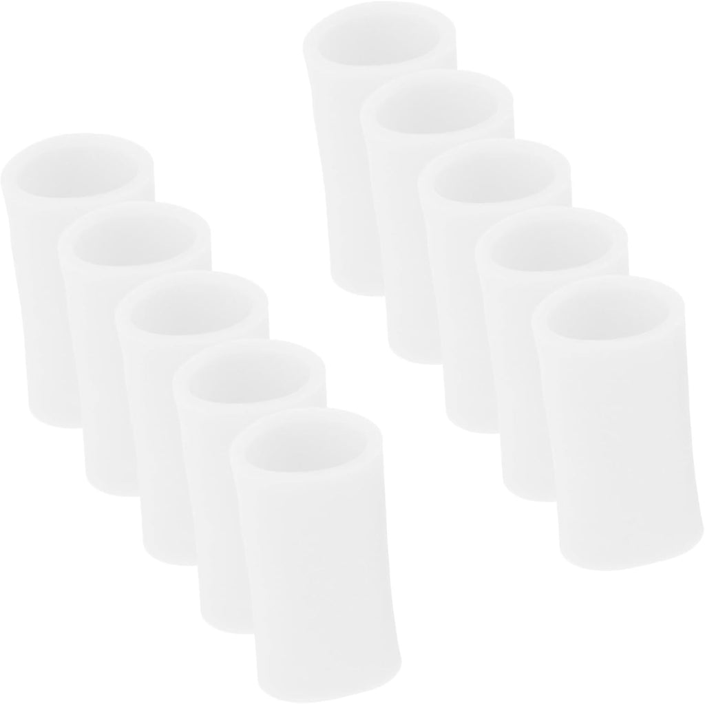 5pairs Silicone Finger Sleeves Protectors for Joint Coverage Breathable Anti-Friction Finger Covers for Typing Gardening and Sports Activities