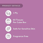 Amazon Aware 100% Bamboo Facial Tissues, 3-Ply, FSC Certified, 12 Pack, 60 Sheets Per Box, 720 Total