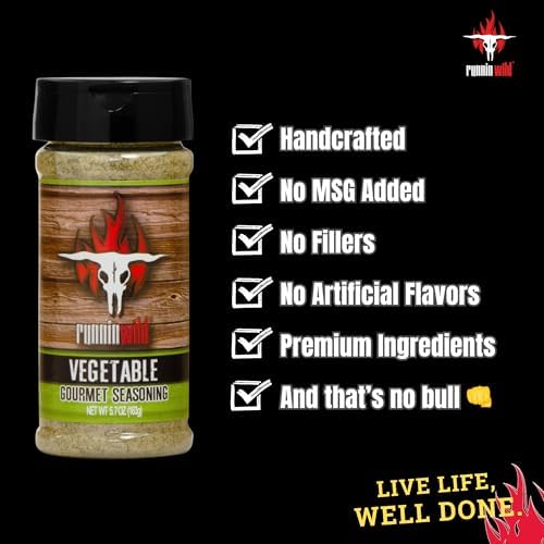 Gourmet Vegetable Seasoning | No Artificial Flavors, No MSG added | Runnin’ Wild Foods, 5.7 ounces