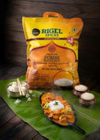 Rigel Spices Premium Ponni Boiled Rice - Aged | Authentic South Indian Parboiled Rice for Fluffy & Nutritious Meals | Ideal for Daily Cooking and Special Recipes (10 Lbs)