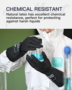 PACIFIC PPE Chemical Resistant Gloves, Heavy Duty Industrial Rubber Gloves, Resist Acid, Alkali and Oil, 12.6", X- Large