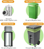 (Include 100+25 Bonus Bags) GreFusion Compostable Bags 1.2 Gallon,Fits 0.75,1,1.2,1.3 Gallon Countertop Bin,Certified by BPI,ASTM D6400 and OK Compost,125Count (100 + 25 Extra)