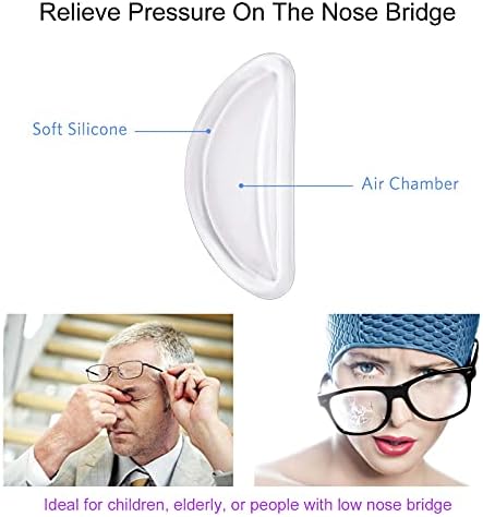 Eyeglass Nose Pads, Adhesive Anti-Slip Nose Pads, Soft Silicone Cushion for Glasses, Sunglasses