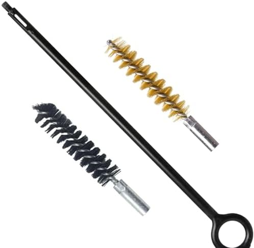 VicBre 2 Set 9mm Handgun Cleaning Kit Bronze Nylon Bore Brush with Nylon Cleaning Rod