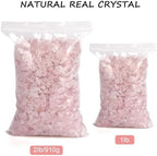 gemshan 2lb Rose Quartz Chips Natural Crushed Crystal Chip Bulk 7mm-9mm Irregular Healing Crystal Stone for Aquarium Vase Plant Decoration Craft DIY (Rose Quartz)